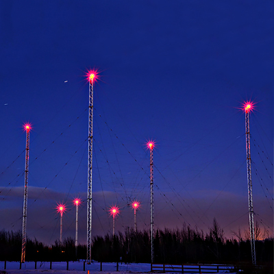 Long Wave Military Communication Towers